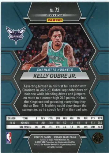 2022-23 Panini Mosaic Reactive Yellow #72 Kelly Oubre Jr Charlotte Hornets card