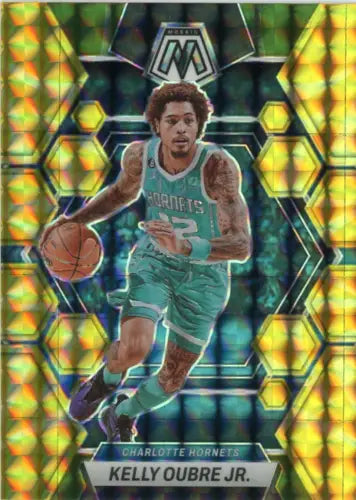 2022-23 Panini Mosaic Reactive Yellow Kelly Oubre Jr. basketball card from Charlotte Hornets