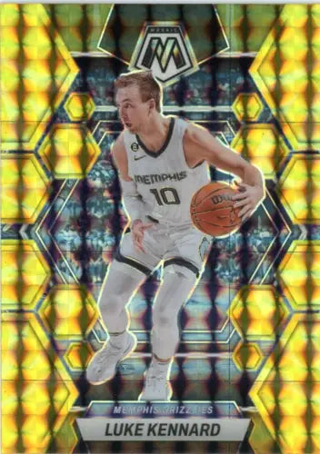 Luke Kennard 2022-23 Panini Mosaic Reactive Yellow basketball card Memphis Grizzlies NM-MT