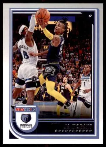 2022-23 Panini NBA Hoops Ja Morant trading card with original gloss, Grizzlies ID 54746