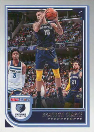 Brandon Clarke basketball card from 2022-23 Panini NBA Hoops featuring original gloss