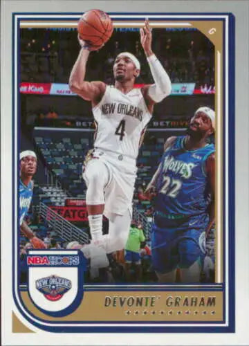 Devonte Graham basketball card, 2022-23 Panini NBA Hoops, original gloss finish