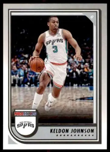 2022-23 Panini NBA Hoops Keldon Johnson basketball card with original gloss finish