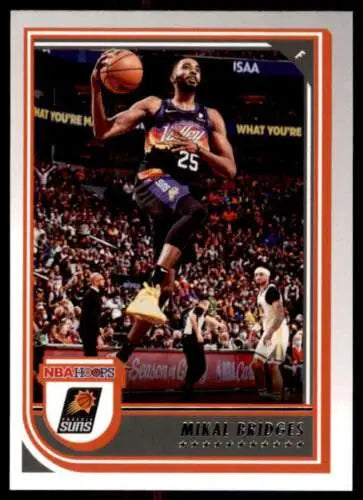 2022-23 Panini NBA Hoops #163 Mikal Bridges basketball card with original gloss finish