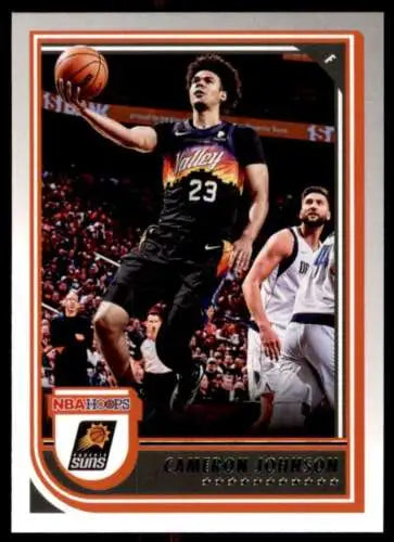 Cameron Johnson basketball card from 2022-23 Panini NBA Hoops showcasing original gloss