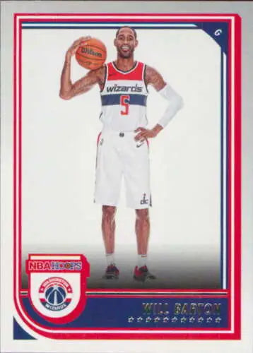 Will Barton basketball card from 2022-23 Panini NBA Hoops original gloss, Wizards