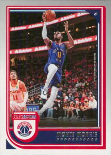 Monté Morris basketball card from 2022-23 Panini NBA Hoops with original gloss finish