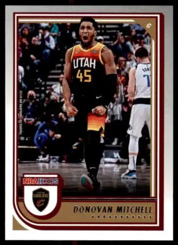 Donovan Mitchell basketball card from 2022-23 Panini NBA Hoops with original gloss