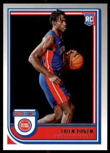 Jalen Duren rookie card from 2022-23 Panini NBA Hoops with original gloss finish