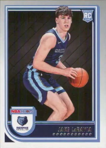 Jake LaRavia basketball card from 2022-23 Panini NBA Hoops with original gloss finish