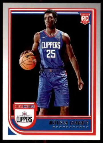 NBA Hoops basketball card of Moussa Diabate wearing #25 for Clippers in original gloss