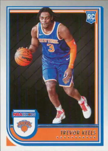 Trevor Keels Panini NBA Hoops rookie card featuring original gloss for Knicks collectors