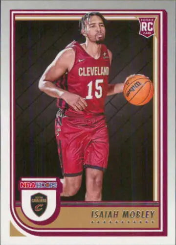 Isaiah Mobley rookie card from 2022-23 Panini NBA Hoops with original gloss finish