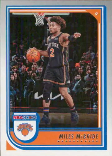 Miles McBride basketball card from Panini NBA Hoops 2022-23 with original gloss finish