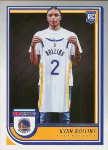 Basketball trading card of Ryan Rollins with Golden State Warriors jersey Panini NBA Hoops