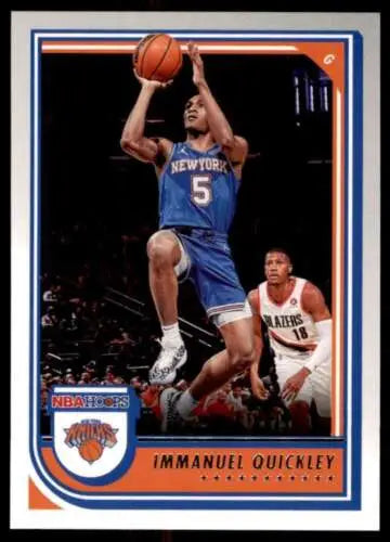 Immanuel Quickley basketball card from Panini NBA Hoops with original gloss finish