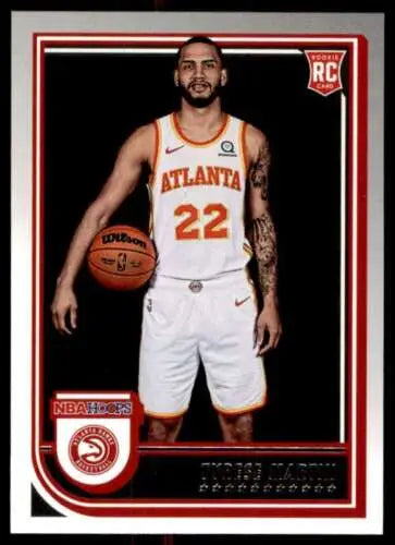 Basketball trading card of Tyrese Martin in Atlanta Hawks jersey #22 from Panini NBA Hoops