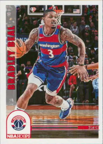 Bradley Beal basketball card from 2022-23 Panini NBA Hoops with original gloss finish