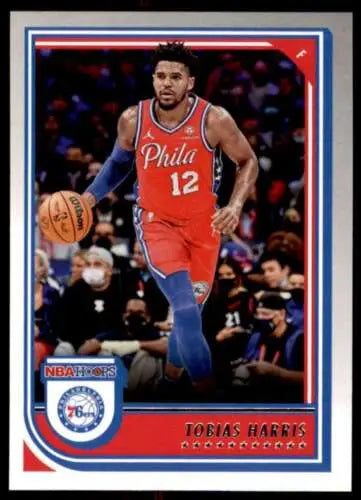 Tobias Harris basketball card from 2022-23 Panini NBA Hoops with original gloss finish