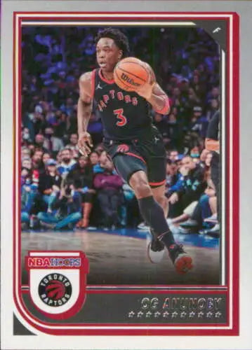 OG Anunoby basketball card from 2022-23 Panini NBA Hoops featuring original gloss finish