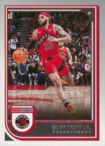 Gary Trent Jr. basketball card 2022-23 Panini NBA Hoops with original gloss for Raptors fans