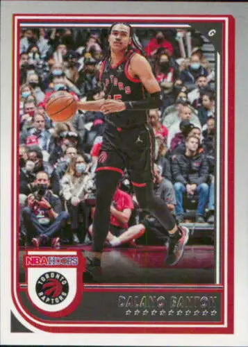 Dalano Banton basketball card from Panini NBA Hoops with original gloss, Raptors