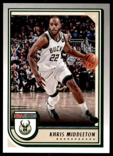 Khris Middleton basketball card from 2022-23 Panini NBA Hoops with original gloss finish