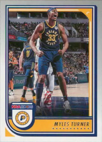 Myles Turner 2022-23 Panini NBA Hoops basketball card with original gloss finish