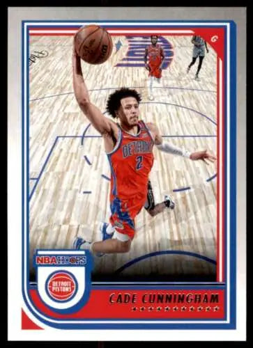 2022-23 Panini NBA Hoops #59 Cade Cunningham trading card with original gloss finish