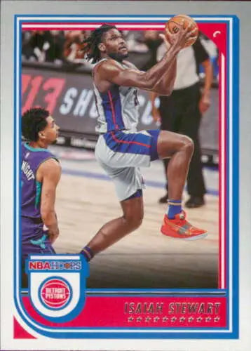 2022-23 Panini NBA Hoops #63 Isaiah Stewart Basketball Trading Card with original gloss