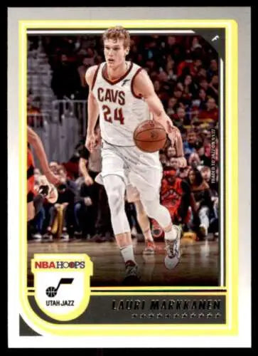 Lauri Markkanen basketball card from 2022-23 Panini NBA Hoops, original gloss finish