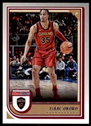 2022-23 Panini NBA Hoops #71 Isaac Okoro basketball card with original gloss Cavaliers