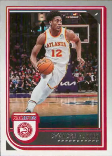 De’Andre Hunter basketball card from 2022-23 Panini NBA Hoops with original gloss