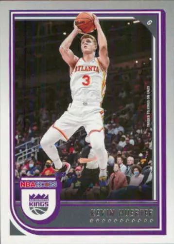 Kevin Huerter basketball card from 2022-23 Panini NBA Hoops with original gloss finish