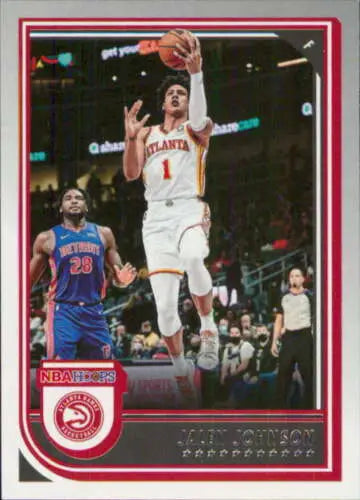 Jalen Johnson basketball card from 2022-23 Panini NBA Hoops with original gloss finish