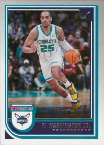 2022-23 Panini NBA Hoops #92 PJ Washington Jr. basketball card with original gloss finish