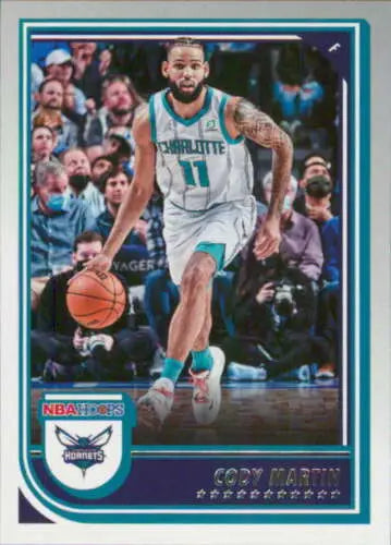 Cody Martin basketball card in original gloss from 2022-23 Panini NBA Hoops #94 Hornets