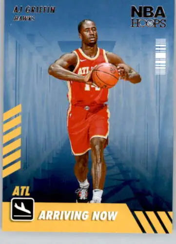 AJ Griffin basketball card from 2022-23 Panini NBA Hoops Arriving Now original gloss