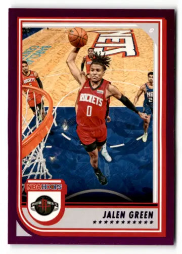 2022-23 Panini NBA Hoops Purple #126 Jalen Green basketball card in NM-MT condition