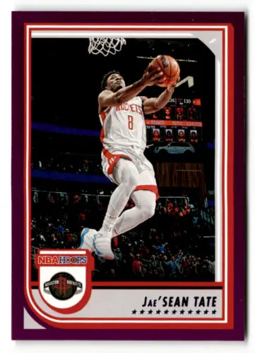 2022-23 Panini NBA Hoops Purple Jae’Sean Tate basketball card with original gloss