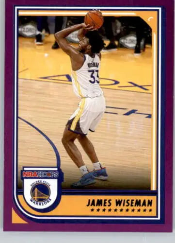 James Wiseman basketball card from 2022-23 Panini NBA Hoops Purple with original gloss