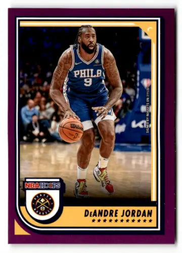 DeAndre Jordan basketball card from 2022-23 Panini NBA Hoops Purple, NM-MT Nuggets