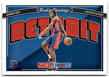 Jaden Ivey NBA Hoops Rookie card featuring original gloss from Panini NBA Hoops 2022-23