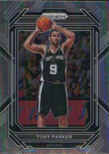 2022-23 Panini Prizm #299 Tony Parker basketball card with original gloss, Spurs collectible