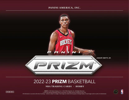 2022-23 Panini Prizm Basketball Hobby Box featuring Houston Rockets player in red jersey