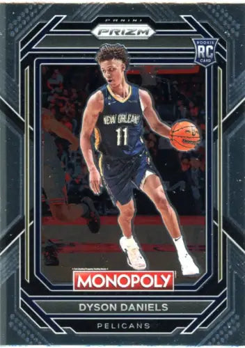 Dyson Daniels Rookie basketball card from Panini Prizm Monopoly New Orleans Pelicans