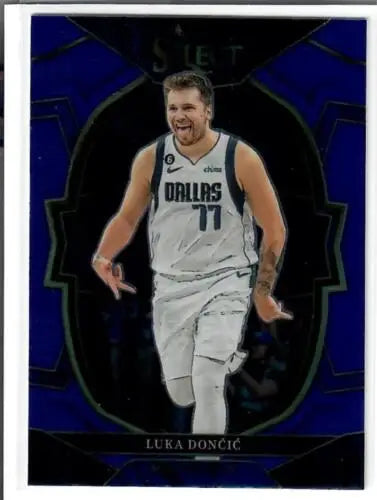 Luka Doncic basketball card from 2022-23 Panini Select with original gloss finish