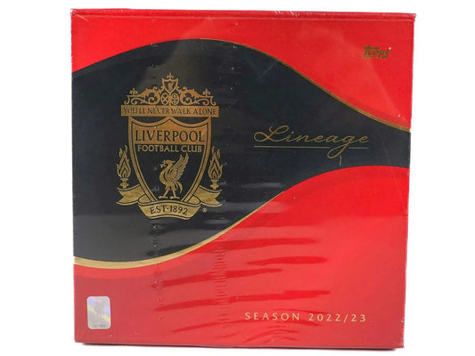 2022-23 Topps Liverpool Lineage Hobby Box with three encased autographs and iconic crest