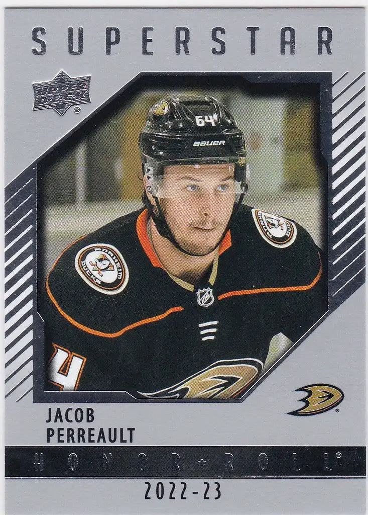 Hockey trading card of Jacob Perreault from the Anaheim Ducks #HR58 Honor Roll