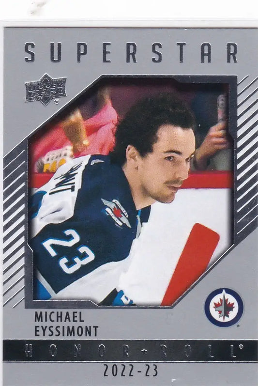 Hockey trading card of Michael Eyssimont from Winnipeg Jets in Upper Deck series